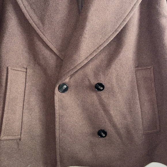 Zara women Brown Peacoat size M - Picture 5 of 6